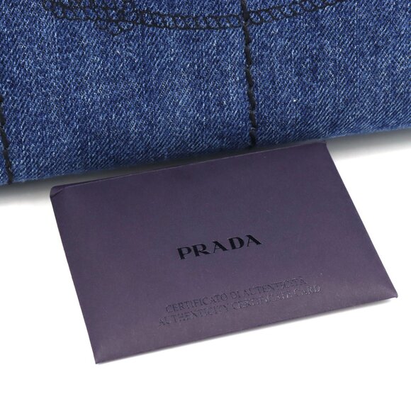 Brand new Prada Canapa Avio Denim Tote - Picture 10 of 10